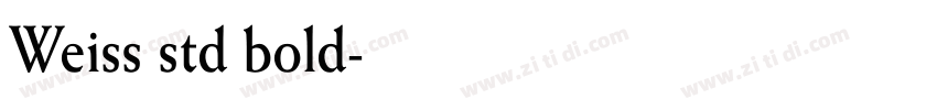 Weiss std bold字体转换